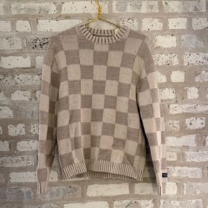 Levi’s Men's Beige Checkered Sweater